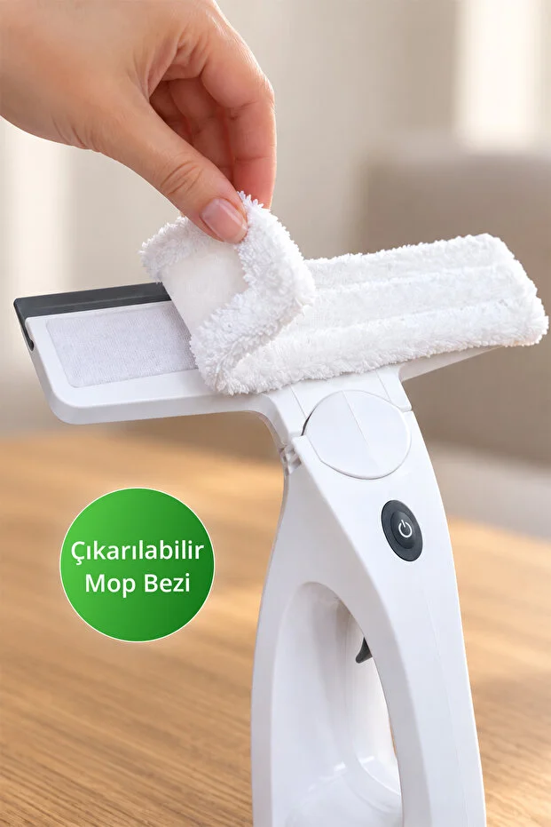 Şarjlı Cam Silme Temizleme Makinesi Spreyli Ve Vakumlu 100 ml Kapasiteli Kwc-7106